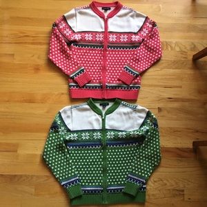 Lands’ End girls XL sweaters set; fits adult small
